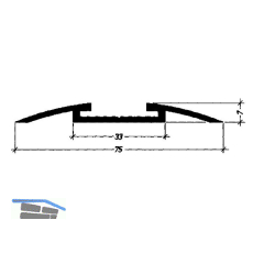 Dichtungshalteprofil unten, Aluminium natur, auf Ma�