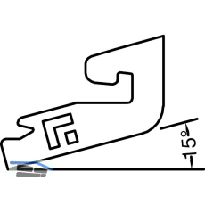 GUTMANN Halter H 60 zu Spree-D 24 OF f�r 15�, Kunststoff wei�