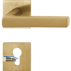 HOPPE Dr�ckergarnitur DALLAS Flachrosette eckig PZ, messingfarben hell satiniert