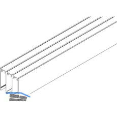 VITRIS Atrivant 80 Deckenschiene hoch 3-bahnig Alu Silber L=6000 mm
