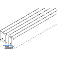 VITRIS Atrivant 80 Deckenschiene hoch 5-bahnig Alu Silber L=6000 mm