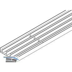 VITRIS Atrivant 80 Bodenlaufschiene 4-bahnig Alu Silber L=4000 mm