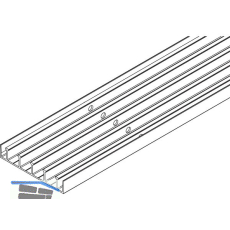 VITRIS Atrivant 80 Bodenlaufschiene 5-bahnig Alu Silber L=6000 mm