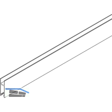 VITRIS Atrivant 80 Laufschuhprofil 8/10 mm Glas Alu Silber L=4000 mm