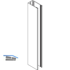 VITRIS Atrivant 80 Wandprofil Alu Silber L=2500 mm