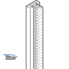 VITRIS Atrivant 80 B�rstenleiste mit U-Profil H=12 mm L=2500 mm Grau