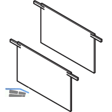 VITRIS Atrivant 80 Abdeckkappen Deckenschiene hoch 5-bahnig Anthrazit RAL 7016