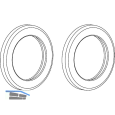 VITRIS Atrivant 80 Griffmuschel-Paar rund DM-44 mm selbstklebend Edelstahl