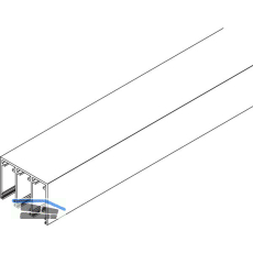 VITRIS Atrivant 80 Deckenschiene niedrig 3-bahnig Anthrazit RAL 7016 L=6000 mm