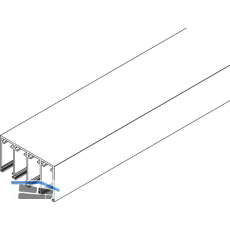 VITRIS Atrivant 80 Deckenschiene niedrig 4-bahnig Silber L=6000 mm