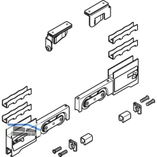 VITRIS Atrivant 80 Beschlagset links schlie�end Wei�aluminium RAL 9006