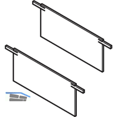 VITRIS Atrivant 80 Abdeckkappen Deckenschiene niedrig 4-bahnig Silber