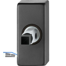 FSB Adapter-Rosette eckig Dr�cker f�r Rahment�r, Ansatz 8 mm, Aluminium schwarz