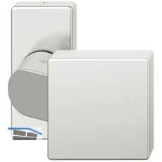 FSB T�rknopf 07 0812 auf Rosette eckig, Gewinde M12, Aluminium silber