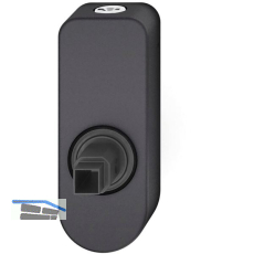 FSB Fenstergriff Adapter-Rosette oval abschlie�bar, Aluminium schwarz matt