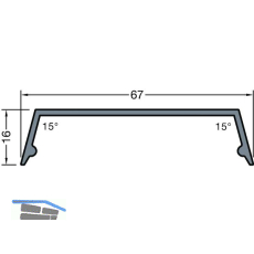 GUTMANN Abdeckprofil-Riegel P2016/13-64, L=6000 mm, Aluminium blank