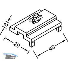 GUTMANN Kunststoffhalter H2000, 7 Stk. pro Meter, Kunststoff transparent