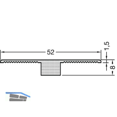 GUTMANN Fugenband 2000/10/8 mm, Kunststoff grau (1 Rolle= 10 Meter)