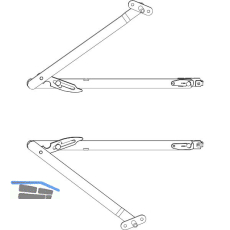 MACO Fang- und Putzschere Gr. 2, FFH 501-1200 mm, silber, Lasche (455348)
