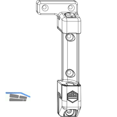 MACO Scherenlager MAMMUT 220 kg, mit 9 mm Tragezapfen, wei�, links (212543)