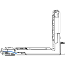 MACO Falzecklagerband POWER Versatz 13 mm 150 kg silber rechts (215804)