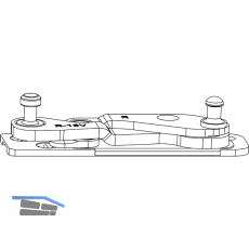 MACO Ecklager POWER 3-flg. Holz FT 24 mm, 13V, links (215829)