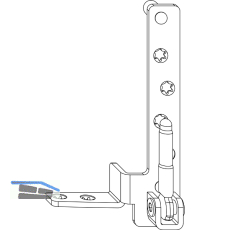 MACO Ecklager MAMMUT 220 kg Holz, 12/20 mm, Tragezapfen 9 mm, silber, links