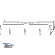 MACO Schlie�teil Falzluft 12 glatt Eurofalz 30 mm 13V silber (360443)