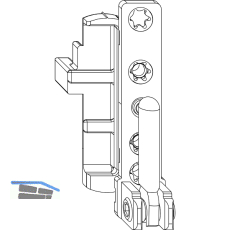 MACO Ecklager DT130 12/18 mm 130 kg f�r Fenstert�r silber links (59491)