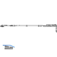 MACO DK-Scherenarm POWER 13V Holz/PVC FT30 FFB 370-800 mm silber links (217479)