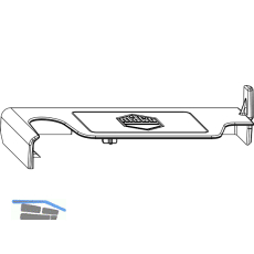 MACO Abdeckkappe Ecklager POWER Holz, FT 30 mm, links, RAL 9022 (365225)