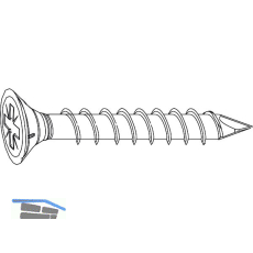 MACO RUSTICO Spanplattenschraube Senkkopf 4,5 x 25 mm, Stahl verzinkt schwarz
