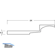 Ausgleichsst�ck f�r Bodent�rschwelle TRANSIT 76 - 108, Kunststoff schwarz