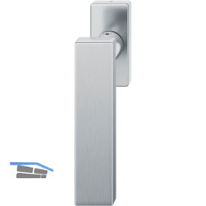 FSB Fenstergriff 34 1003 eckige Rosette, Edelstahl matt