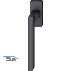 FSB Fenstergriff 34 1035 eckige Rosette, Aluminium schwarz matt