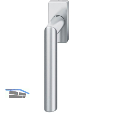 FSB Fenstergriff 34 1076 eckige Rosette, Edelstahl matt