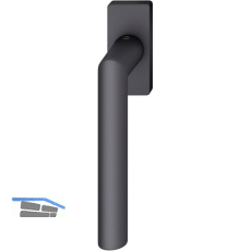 FSB Fenstergriff 34 1076 eckige Rosette, Aluminium schwarz matt