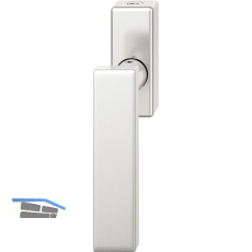 FSB Fenstergriff 34 1003 abschlie�bar eckige Rosette, Aluminium silber eloxiert