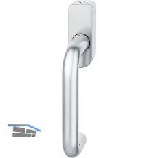 FSB Fenstergriff 34 1070 abschlie�bar ovale Rosette, Edelstahl matt