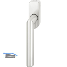 FSB Fenstergriff 34 1076 abschlie�bar ovale Rosette, Aluminium silber eloxiert