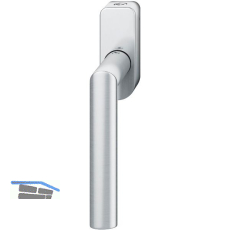 FSB Fenstergriff 34 1108 abschlie�bar ovale Rosette, Edelstahl matt