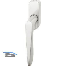 FSB Fenstergriff 34 1144 abschlie�bar ovale Rosette, Aluminium silber eloxiert