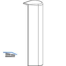 MACO Abdeckung Falzecklagerband AS/PVC/DTuni ohne �V wei� RAL 9016 rechts
