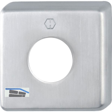 HOPPE Griff-Abdeckrosette eckig, Edelstahl matt