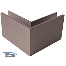 ECONOMY Au�enecke f�r Bodenprofile 0004, Edelstahl-Effekt