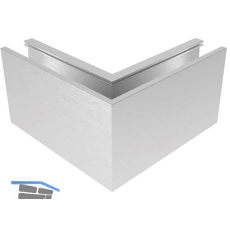 ECONOMY Innenecke f�r Bodenprofile 0004 ECO, Aluminium silber eloxiert