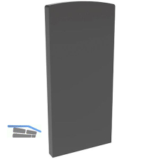 ECONOMY Endkappe f�r Bodenprofile 0004 ECO, Aluminium schwarz eloxiert