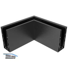 ECONOMY Au�enecke f�r Bodenprofile 0004 ECO, Aluminium schwarz eloxiert