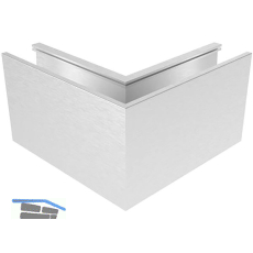 ECONOMY Innenecke f�r Bodenprofile 0008, Aluminium silber eloxiert