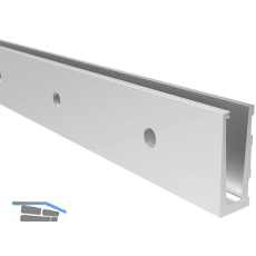 ECONOMY Bodenprofil 0005 zur vorgesetzten Montage, 6000 mm, Alu silber eloxiert